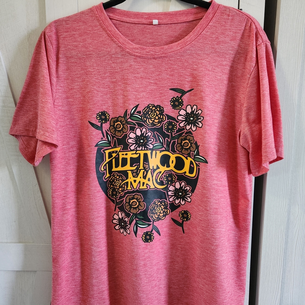 Pink Graphic Concert  T-Shirt Fleetwood Mac